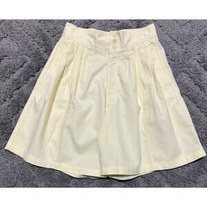 Vintage Palmetto's Mom Shorts Women 7 Plaid High Waisted 90s Retro Yellow 24x7”